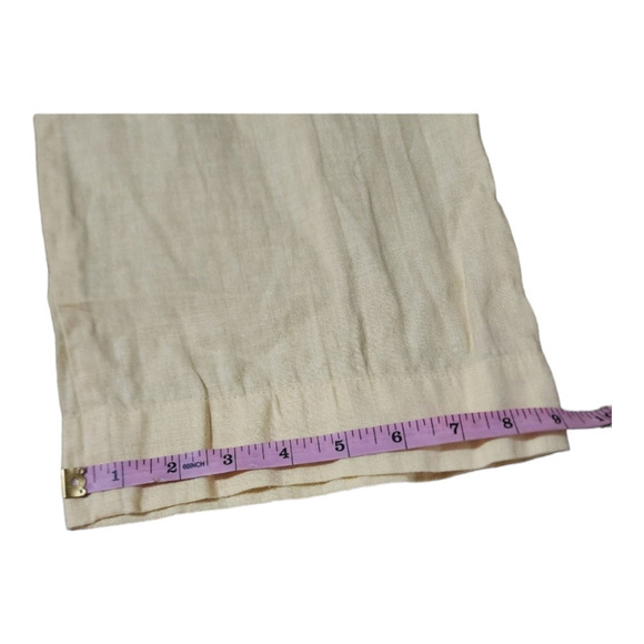 Morning view mesa linen pant in yellow wide leg flowy ankle crop high waisted - Picture 10 of 10